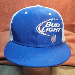 Bud Light NFL Hat Snapback Blue White